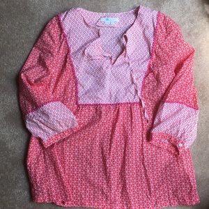 Red and white Boho Top from Boden